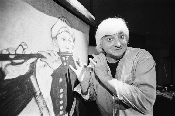 Ctibor Turba, český herec, mim a režisér v divadle Alfred ve dvoře, které založil v roce 1997.