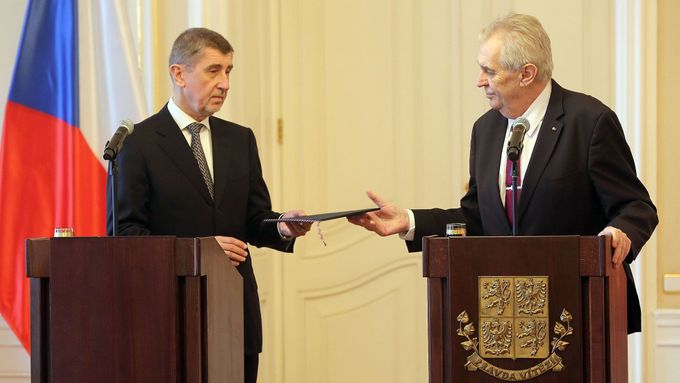 Premiér Andrej Babiš a prezdient Miloš Zeman.