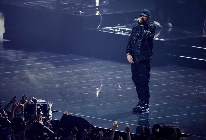 Raper Eminem na cenách MTV Video Music Awards.