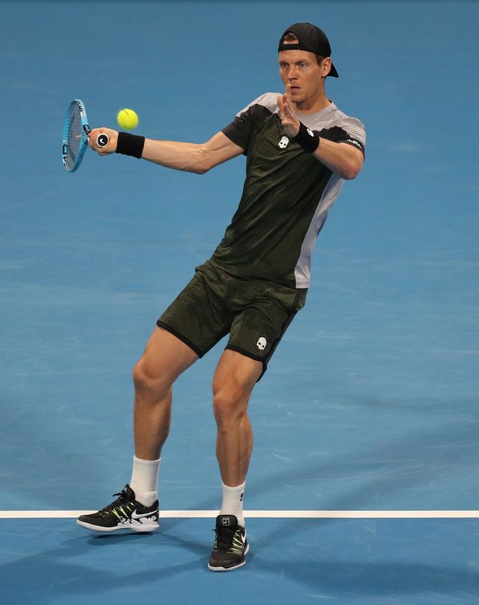 Tomáš Berdych na turnaji v Dauhá 2019