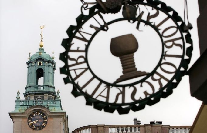 Pohled na stockholmskou katedrálu. Tady se svatební obřad odehraje.