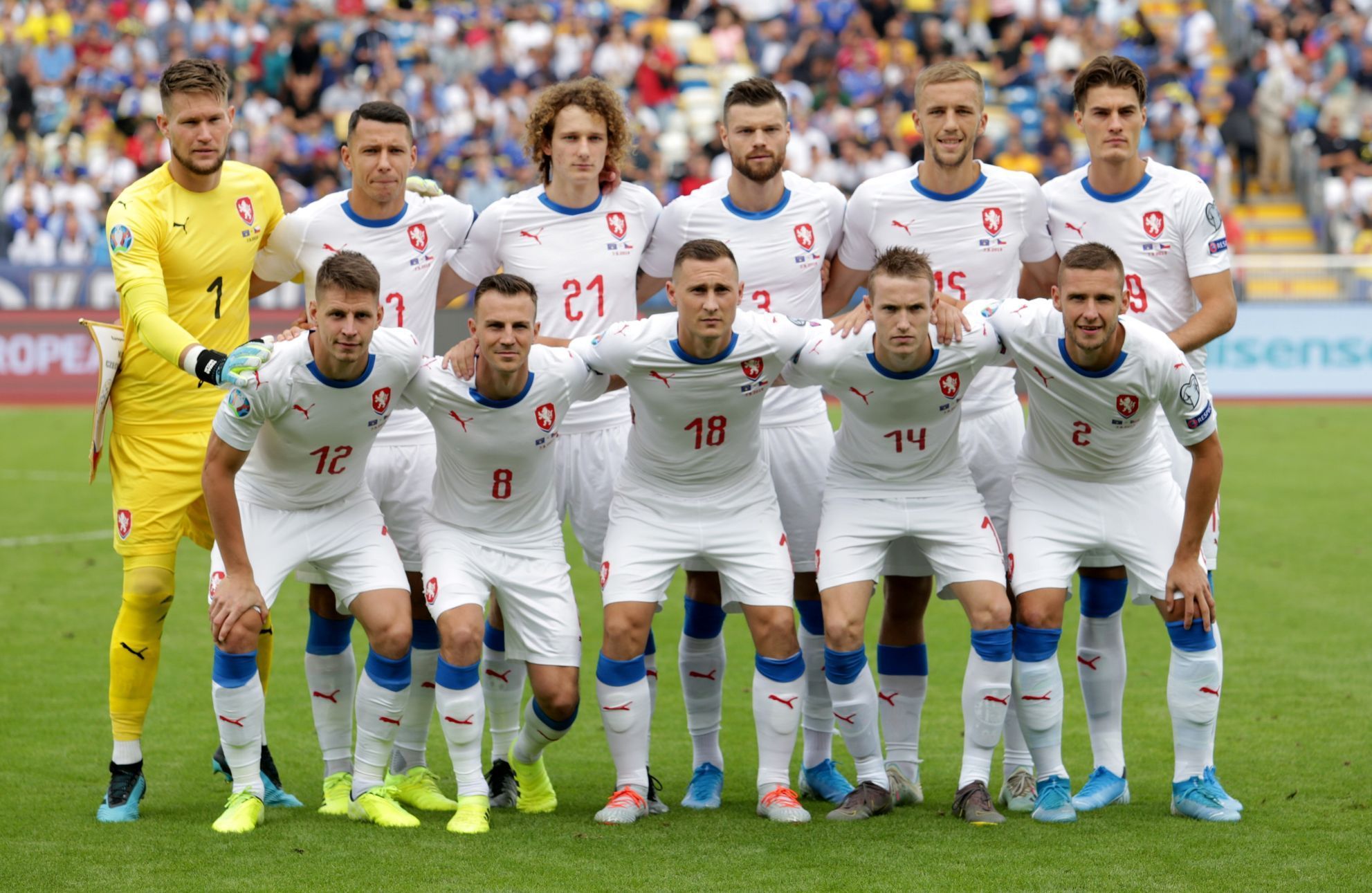 fotbal, kvalifikace ME 2020, Kosovo - Česko, základní sestava Česka