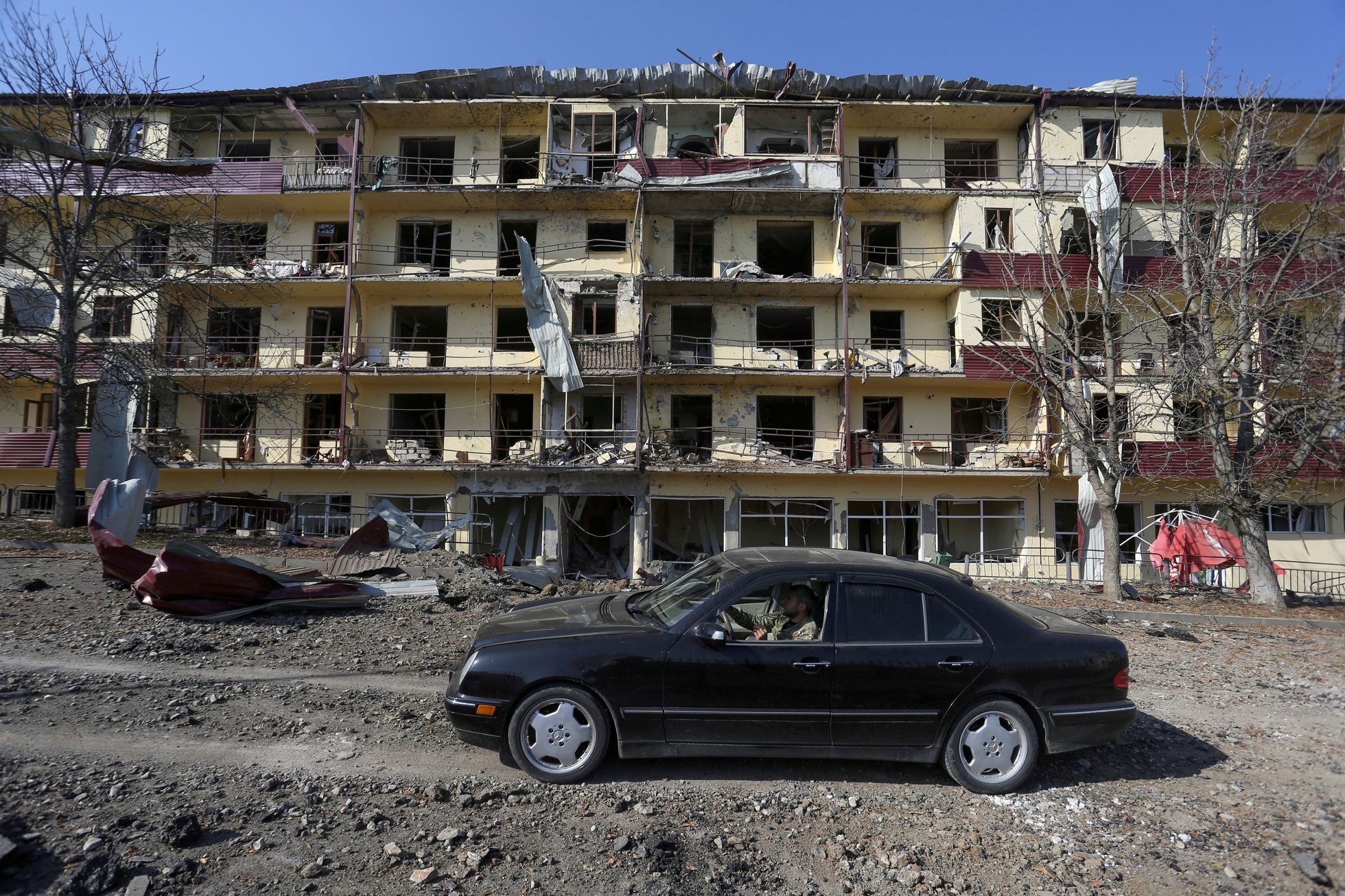 Zničené budovy v Šuši / Šuše v Karabachu.