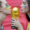 Brazilské fanynky v zápase v zápase Brazílie - Belgie na MS 2018