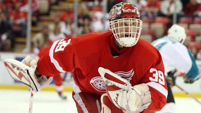 Dominik Hašek v dresu Detroitu Red Wings (2007)