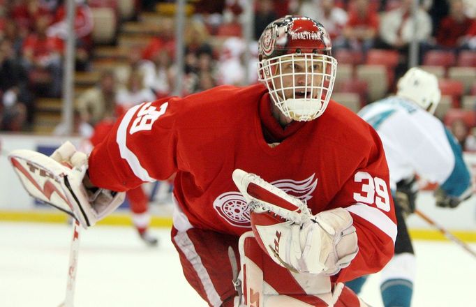 Dominik Hašek v dresu Detroitu Red Wings (2007)