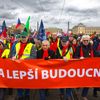 Stávka odborů, protest, demonstrace, pochod