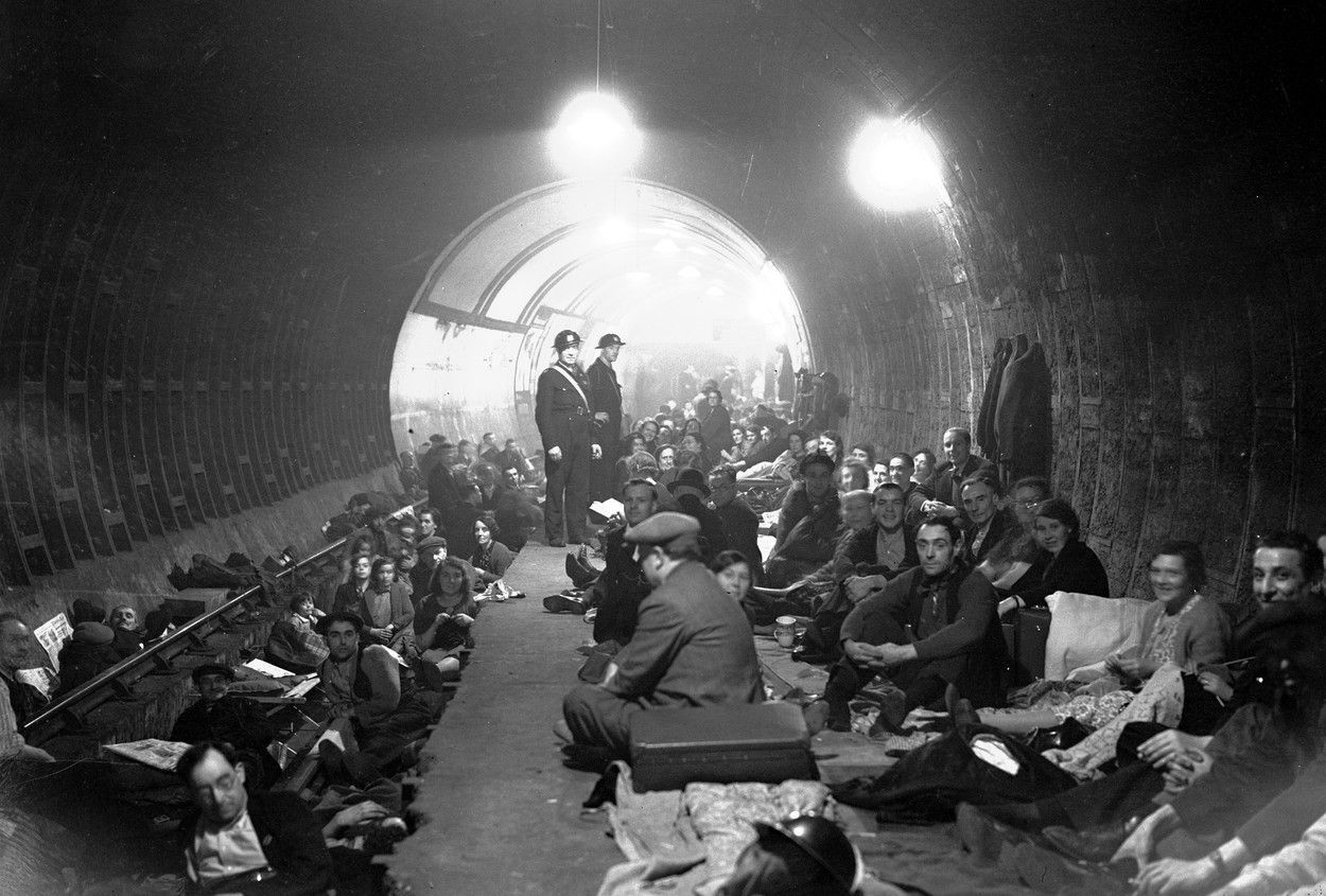 Londýn, nálety, 1940, úkryt