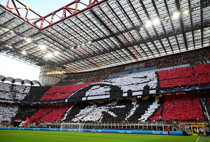 Choreo na stadionu San Siro