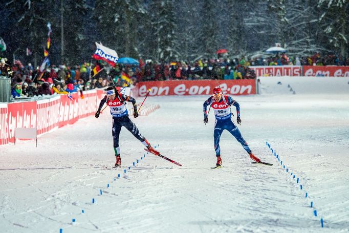 SP v Ruhpoldingu II, štafeta M: Dominik WIndisch a Ondřej Moravec