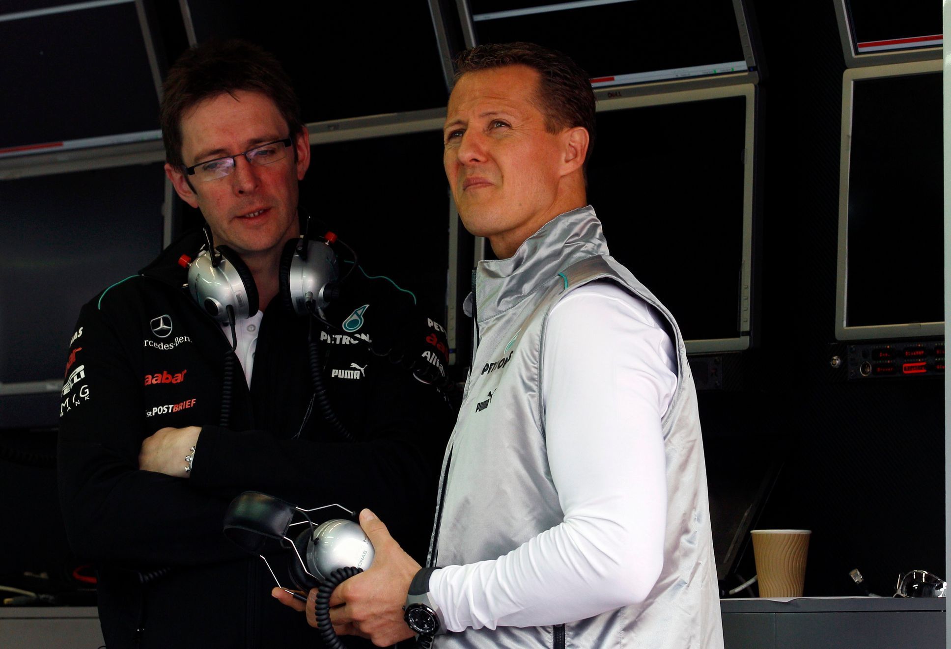 Michael Schumacher při testování v Mugellu