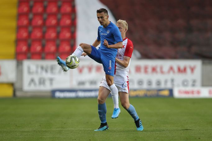 Tomáš Malinský a Michal Frydrych a  v zápase 5. kola FL Slavia - Liberec