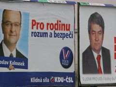Předvolební kampaň KSČM a KDU-ČSL