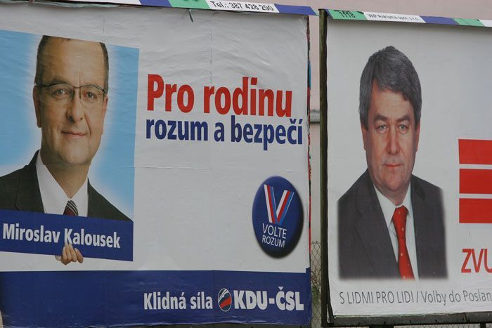 Předvolební kampaň KSČM a KDU-ČSL