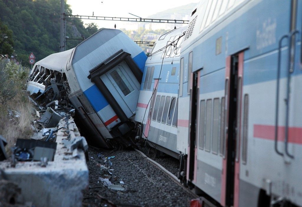 Havárie vlaku v Ústí nad Labem