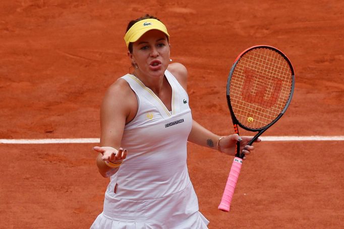 Anastasia Pavljučenkovová ve finále French Open s Barborou Krejčíkovou