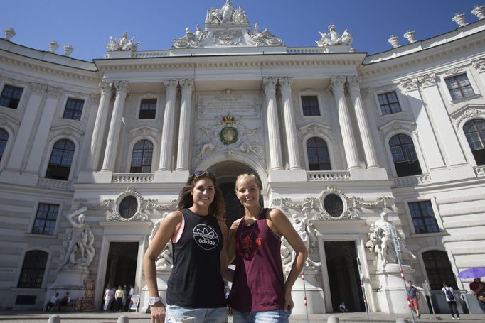 Barbora Hermannová a Markéta Sluková na MS ve Vídni 2017 (Hofburg)