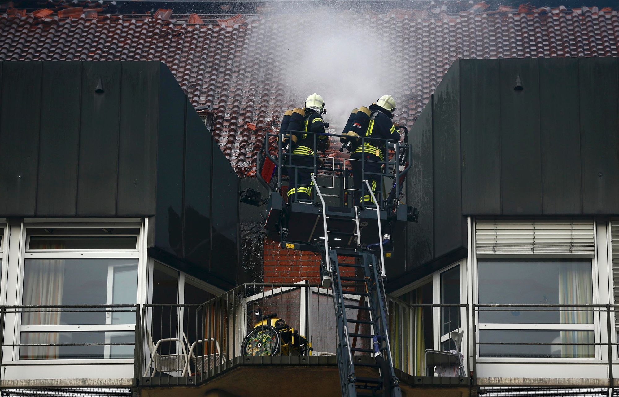 Požár v nemocnici v Bochumi