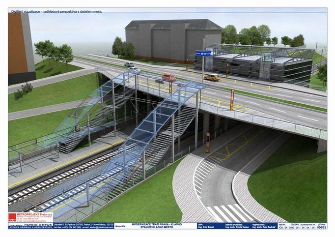 A ještě zastávka Kladno-město. Na obrázku je terminál integrované dopravy