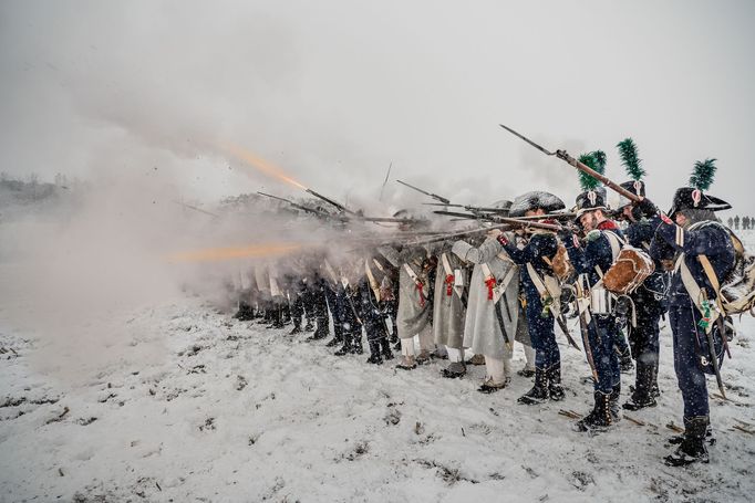 Hlavní ruční zbraní napoleonských válek byla křesadlová puška.