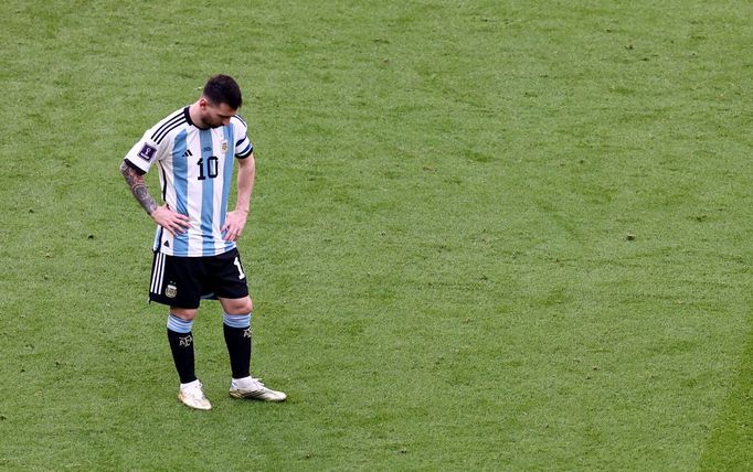 Lionel Messi v zápase Argentina - Saúdská Arábie na MS 2022