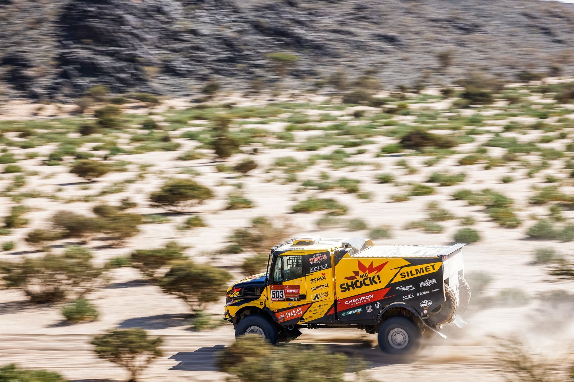 Martin Macík mladší (Iveco) v 1. etapě Rallye Dakar 2021