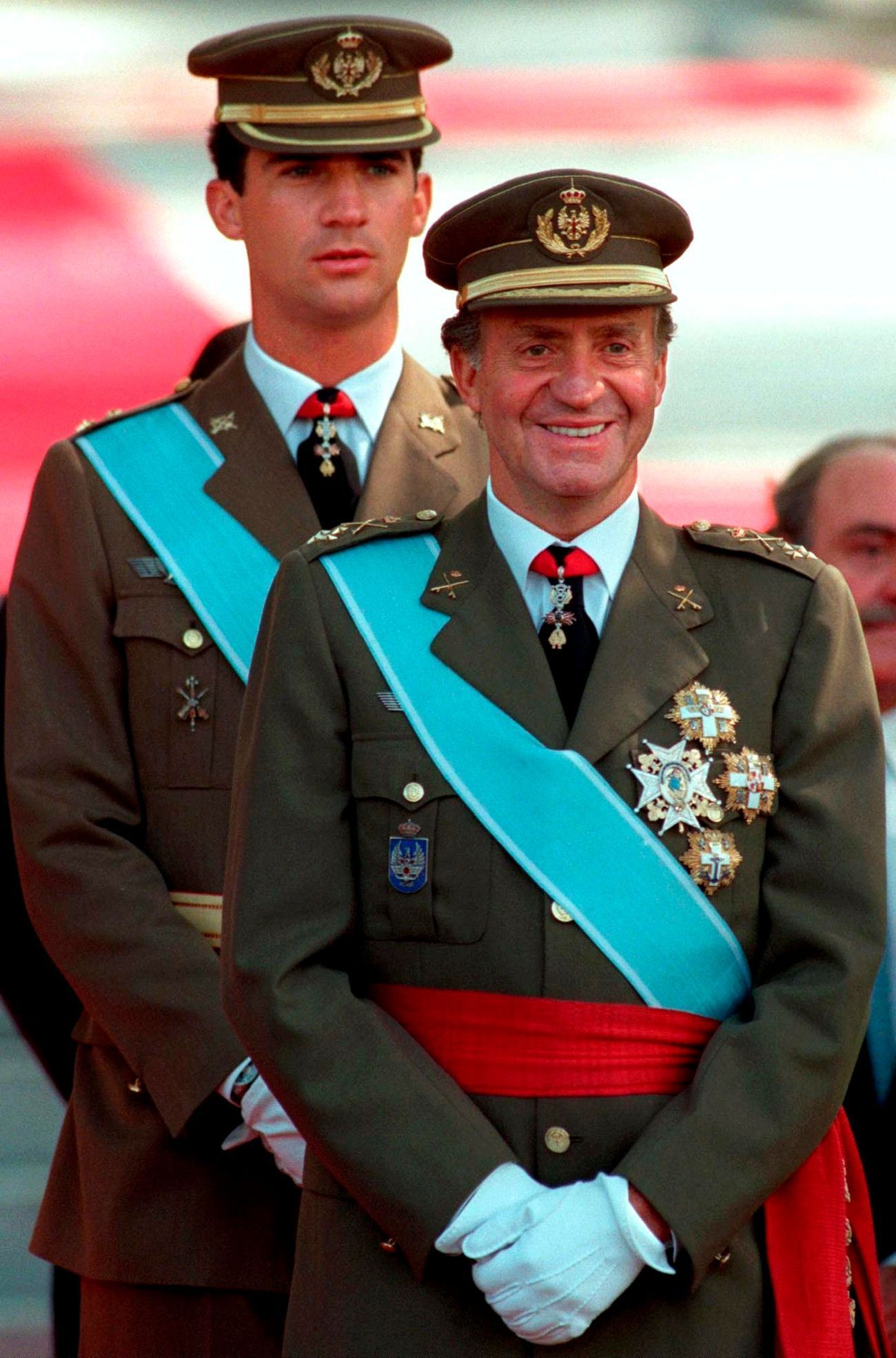 Abdikující král se synem Felipem, rok 1995