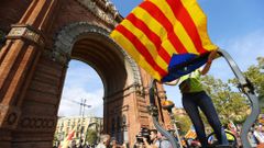 Demonstrace na podporu samostatnosti Katalánska