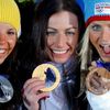 Kowalczyková, Kallaová a Johaugová se radují z olympijských medailí