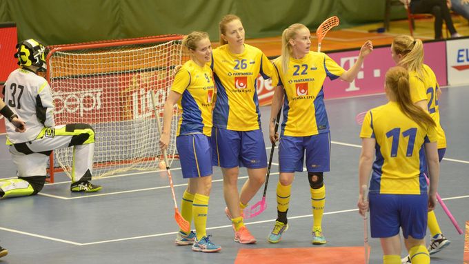 Švédky se radují z vítězství nad Českem