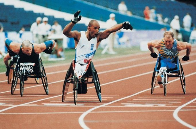 Už mě nedojedete... Ze série Vítězství vůle, 10. paralympijské hry, Atlanta 15.-25.8.1996