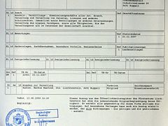 Výpis z lichtenštejnského registru o Raben Anstalt