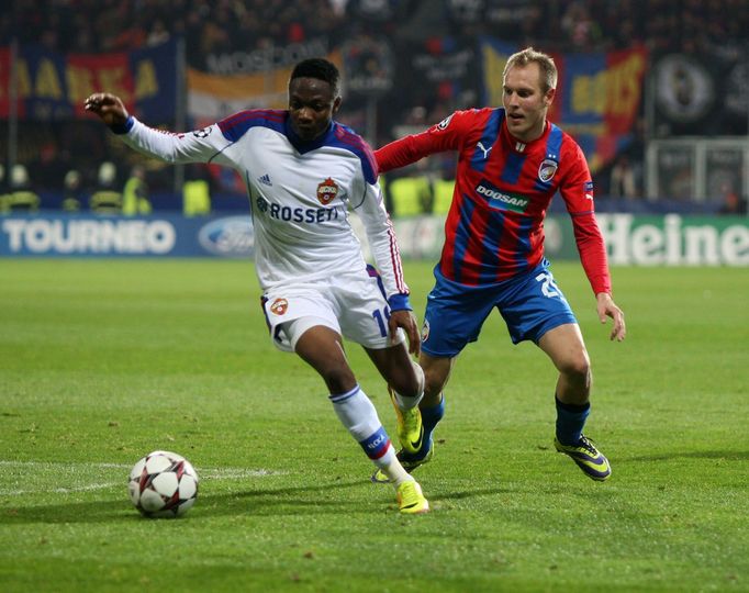 LM, Plzeň - CSKA Moskva: Daniel Kolář (vpravo) - Ahmed Musa