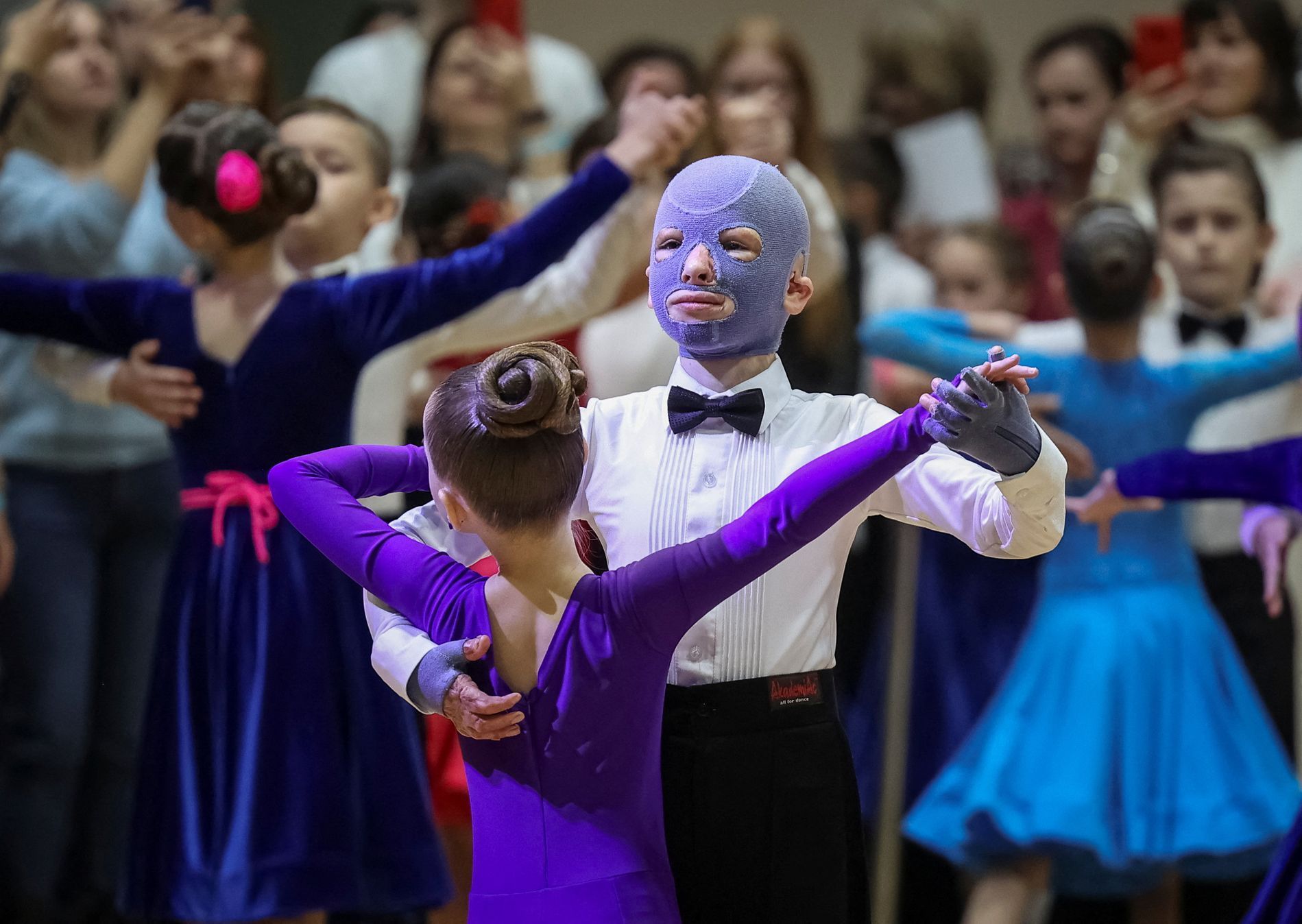 Roman Oleksiv při taneční soutěži ve Lvově.