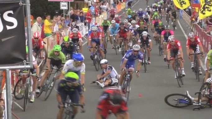 Finiš čtvrté etapy Eneco Tour