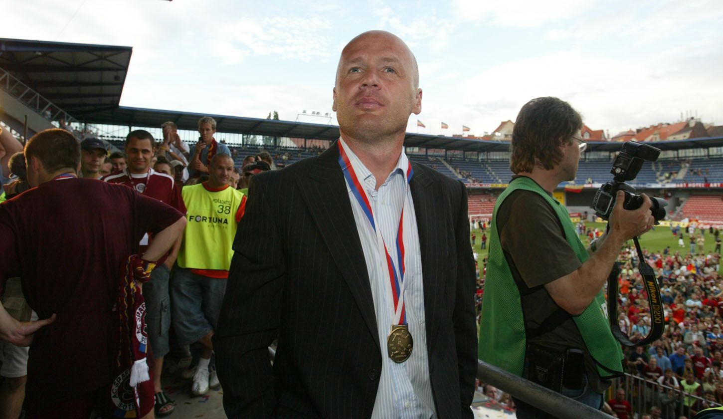 Sparťanské oslavy titulu v roce 2007: Michal Bílek
