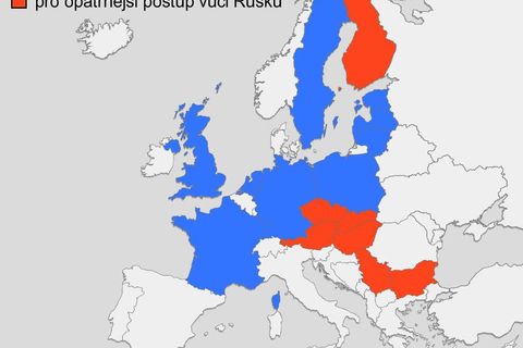 Přehledná mapa Evropy: Kdo je proruský a kdo Kreml kritizuje