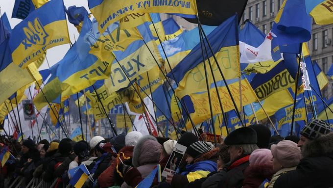 Protesty na Ukrajině.