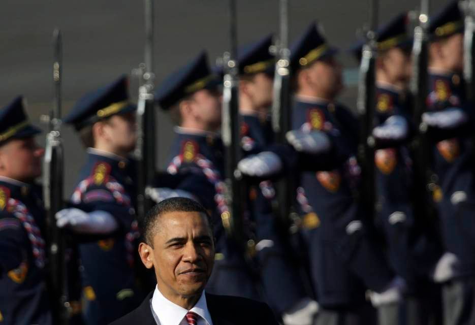 Barack Obama na ruzyňském letišti