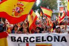 V Barceloně vyšli do ulic zastánci jednotného Španělska. Bylo jich jen pár stovek