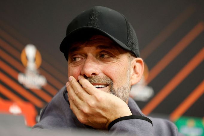 Soccer Football - Europa League - Liverpool Press Conference - epet ARENA, Prague, Czech Republic - March 6, 2024  Liverpool manager Juergen Klopp during the press confer