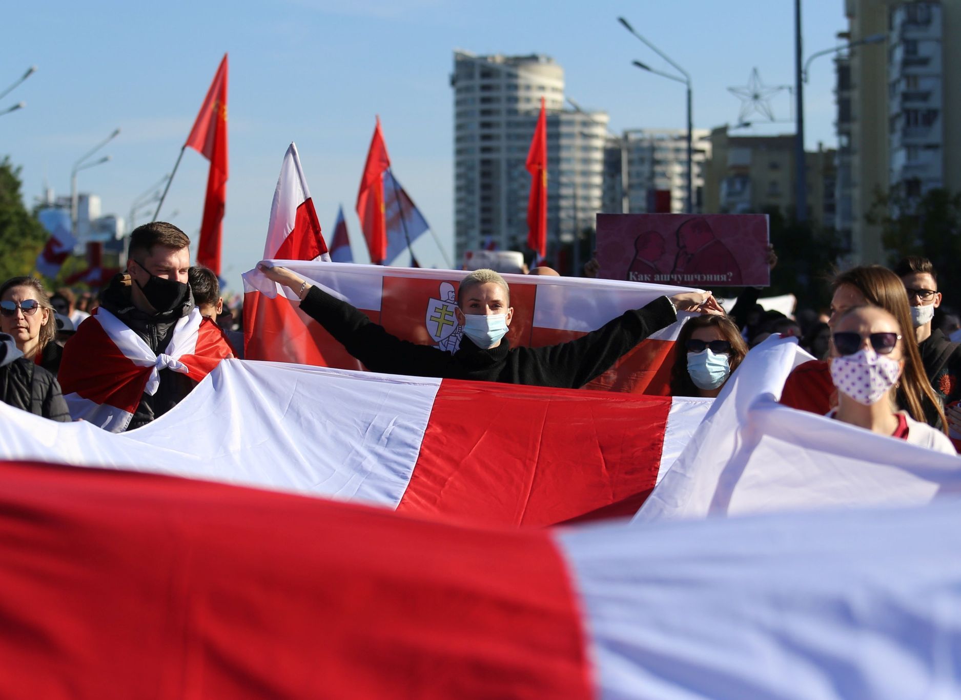Bělorusko, protest, Minsk, 19. září 2020