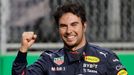 Seriog Pérez z Red Bullu slaví triumf v kvalifikaci na VC Saúdské Arábie F1 2022