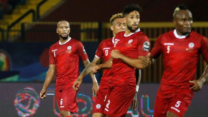 Soccer Football - Africa Cup of Nations 2019 - Quarter Final - Madagascar v Tunisia - Al Salam Stadium, Cairo, Egypt - July 11, 2019  Tunisia's Ferjani Sassi scores their