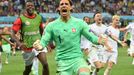 ME ve fotbale 2021, Francie - Švýcarsko: Yann Sommer a Švýcaři oslavují postup.