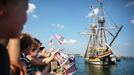 Návrat nově zrekonstruované repliky historické plachetnice Mayflower II