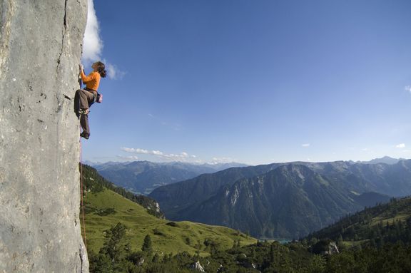 Horolezecká oblast Klobenjoch v pohoří Rofan