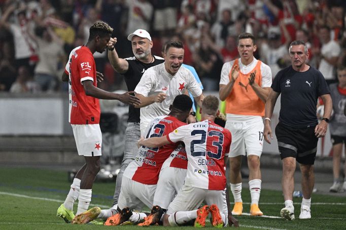 Slávisté slaví gól  odvetě 4. předkola EKL Slavia - Čenstochová