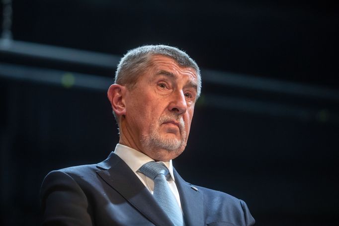 Prezidentský kandidát Andrej Babiš během na setkání s voliči v Benešově. 14. 1. 2023