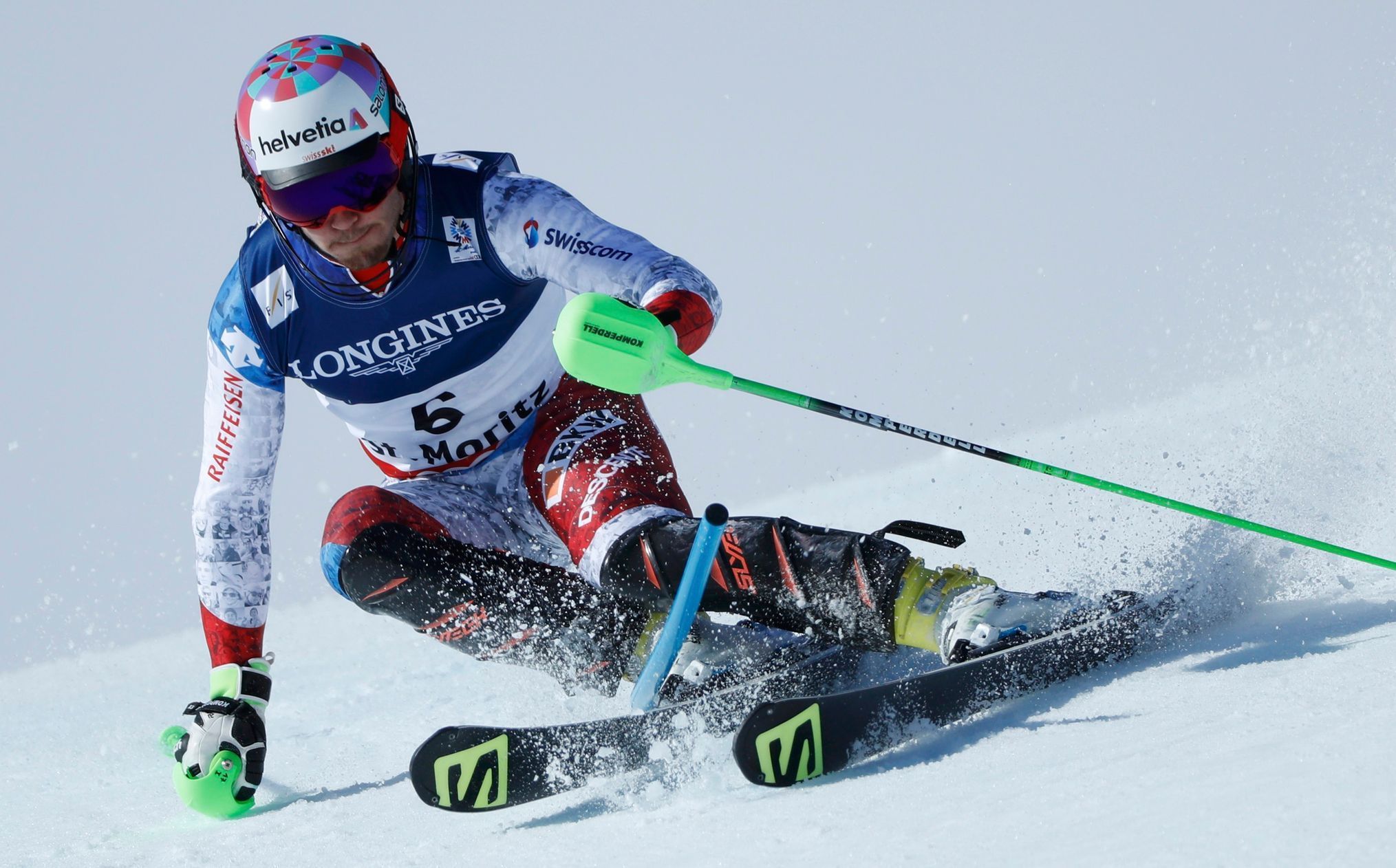 MS 2017 ve sjezdovém lyžování ve Svatém Mořici, kombinace mužů: Luca Aerni